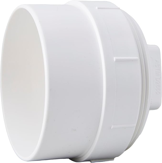 3" Pvc Sewer Cleanout Adapter With Plug Pipe Cover Cap Fitting,PVC DWV Drainage Sewer Cleanout for Outdoor Garden (3 inch)