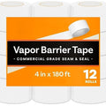 CrawlSpace-DIY - 12 Pack Vapor Barrier Tape, 4" x 180' PE 12mm Polyethylene Tape, Moisture Barrier Seal and Seam, Insulation Tape for Crawl Space Vapor Barrier, Marine & More