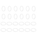 MECCANIXITY PTFE Flat Washers, 24Pack 26mm OD 20mm ID 2mm Thick Sealing Spacer Gasket Ring for Faucet Pipe Hose Bolt Machinery, White