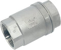 NPT Female WOG1000 Check Valve,Vertical Check Valve,NPT Spring Loaded in-line Low Cracking Pressure,Stainless Steel SS316 CF8M (1-1/4")