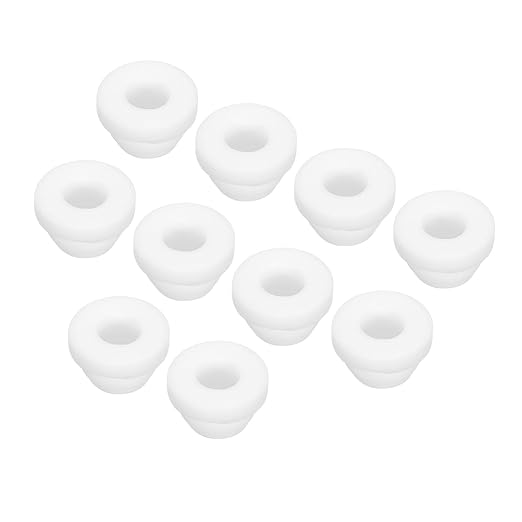 MECCANIXITY 20Pcs Snap Silicone Rubber Grommet Plug Mount Dia 8mm ID 5.5mm Narrow Groove Width 2mm Seal Anti-Scratch Sleeves for Electrical Box Cable Pipes White