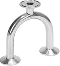 DERNORD 3 Way U Sanitary Ferrule Pipe Fittings Tri-Clamp Type Stainless Steel 304 (Pipe OD: 3/4 INCH)