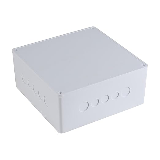 9" x 9" x 4" Junction Box with Pre Molded 3/4" & 1" Punch in Holes Electrical Boxes Waterproof Project Junction Conduit Box for Electrical Enclosure Outdoor