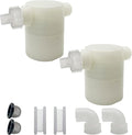 Water Float Valve, Water Level Control Water Tank Traditional Float Valve Upgrade 2 PCS (side inlet, 1/2" to 1/4")