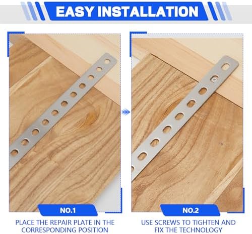 Zonon 15 Pcs 16 Inches Flat Straight Brace Brackets Adjustable 201 Stainless Steel Mending Plate 408mm/16 '' Length 16 Screw Hole Straight Bracket, 2.8 mm Thickness, Slot for 5/16" Screw (Silver)