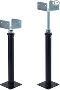 2 Pack U-Shaped Floor Jack - Adjustable Steel Beam Support for 4x2, 4x4, 4x6 Joists Heavy Duty Screw Jack with U-Head Telepost & House Jack.15-19 Inch Adjustment Range.