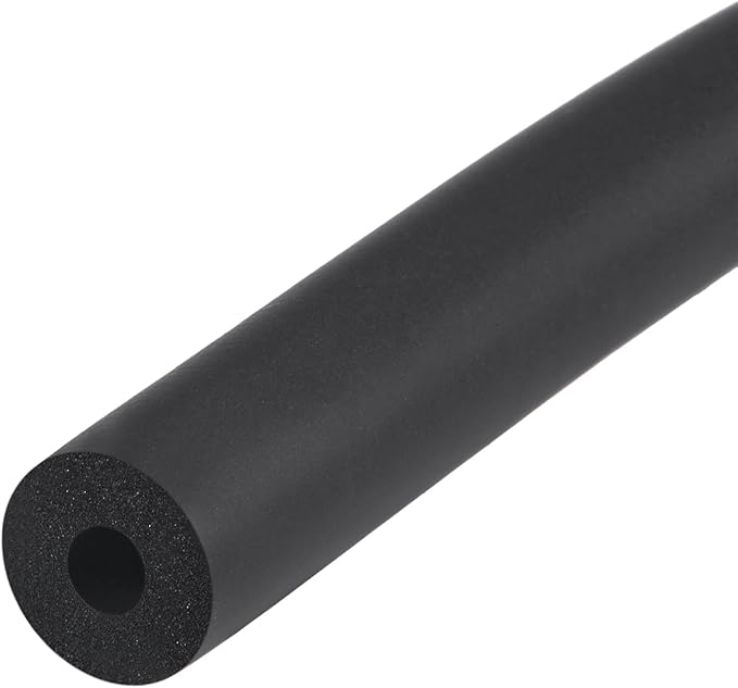 uxcell Foam Tubing for Handle Grip Support, Pipe Insulation Outside Pipe Lagging, 3mm(1/8") ID 12mm(1/2") OD 1m Black