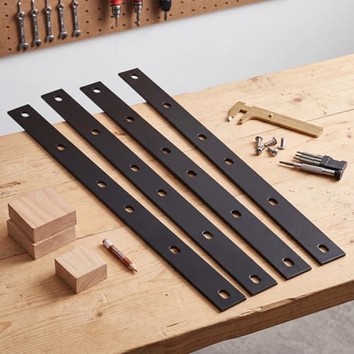 Zonon 2 Pack 24 Inch Heavy Duty Steel Mending Plates, Straight Braces