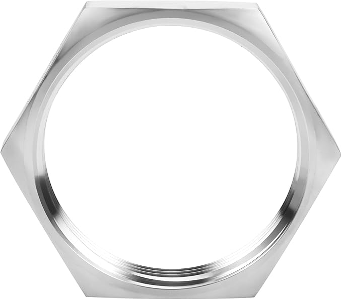 DERNORD Cast Pipe Fitting Stainless Steel 304 Hex Locknut NPT Female 2.5" (Pack of 1)
