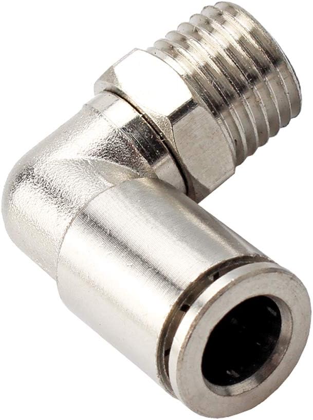 Beduan Brass BPL Push to Connect Air Fittings Elbow 3/8" Tube OD x 1/2" NPT Male 90° Degree Adapter