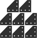 8pcs Brackets Aluminum Extrusion Connectors Heavy Duty Tubing Fasteners Compatible with Series Aluminum Profile for Industrial Framing and Printer Projects