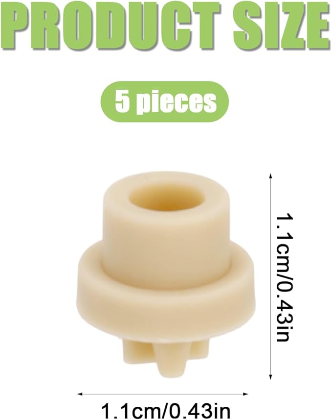 5pcs MCCVDB0 Check Valve Duckbill Replacement, Durable Plastic Duck Bill Valves Parts for Stenner Pumps (Beige)