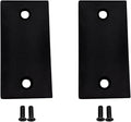 QCAA Stainless Steel Door Strike Filler Plate, 2-1/4" x 1-1/8", Matte Black, Made in Taiwan, 2 Pack