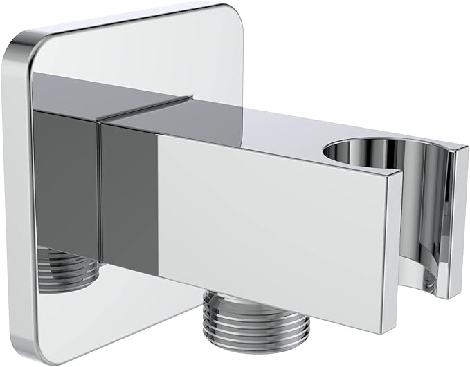 All Aquaiaw Water Supply Elbows are Without Nipples. Aquaiaw Wall Supply Elbow with Flange. Tapered 1/2 NPT Female Inlet, Brass Wall Union with Handshower Holder, Square, Polished Chrome, G1/2 Outlet