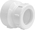 LESSO PVC Trap Adapter, 1-1/2 x 1-1/4 Inch, PVC DWV Female Pipe Fitting， SCH40 White