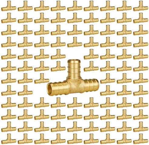 SUNGATOR 100-Pack 1/2 Inch PEX Tee Fittings