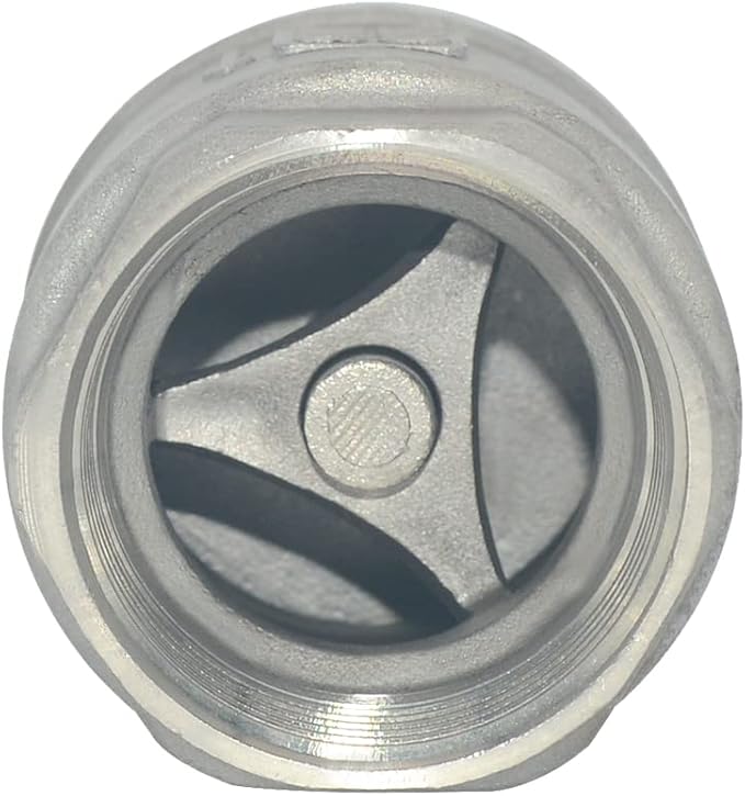1-1/4" NPT Female WOG1000 Check Valve,Spring Loaded In-line Low Cracking Pressure,Stainless Steel SS316 CF8M