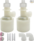 Water Float Valve, Water Level Control Water Tank Traditional Float Valve Upgrade 2 PCS（1/2" to 1/4", up inlet）