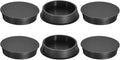 uxcell 6Pcs 42mm(1-5/8") Nylon Hole Plugs, Flush Type Panel Round Snap in Fastener Knockout Locking Plugs for Furniture Insert End Caps Panels, Black