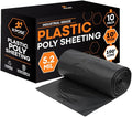 Xpose Safety Black Plastic Sheeting 10 Packs – 10' x 100' Rolls – Heavy Duty 5.2 Mil Poly Sheet – Waterproof, Dustproof, Vapor Barrier – for Construction, Painting, Industrial Use
