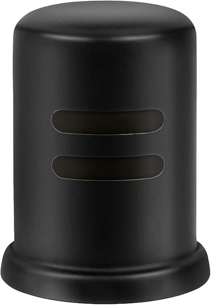 1-5/8" cap diameter 2-1/4 Dishwasher Solid Brass Air Gap Cap Only, Replacement for air gap dishwasher Air Gap Cover Fits Most Air Gap Bodies (Matte Black)