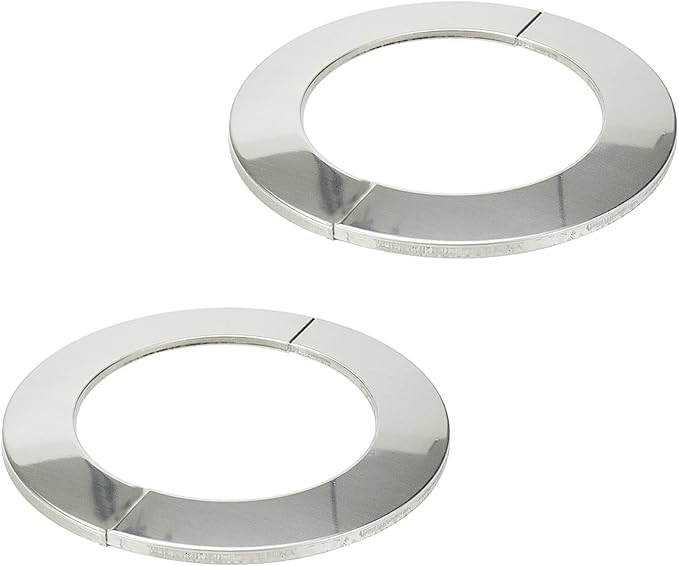 Wall Split Flange, Stainless Steel Round Escutcheon Plate for 3.97"/101mm Diameter Pipe, Pack of 2