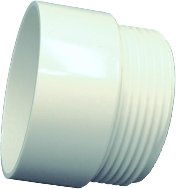 1-1/2" PVC Male x Hub Tubular Drain Trap Adapter with 1-1/2" x 1-1/4" and 1-1/2 SJ poly washer and TUUBER 1-1/2-in TPE flexible washer (1-PACK, 1, Pack)