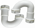 Replacement 2-Pack 1-1/2 Inch Plastic Tubular Slip Joint J-Bend with Nuts & Washers for Thrifco Plumbing 4401653