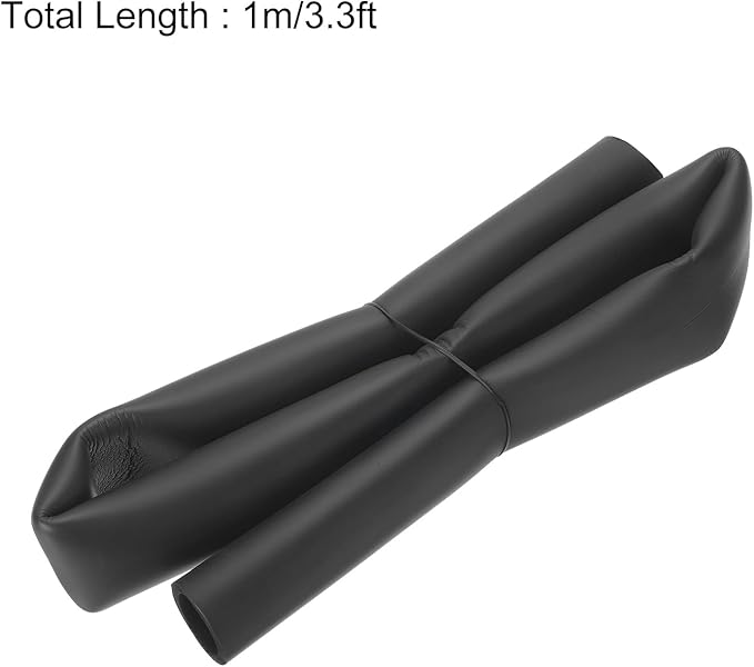 uxcell Foam Tubing for Handle Grip Support, Pipe Insulation, 35mm ID 47mm OD 1m Length Black