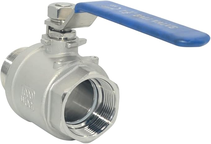 DAN SPEED 1-1/2 Inch Male x Female NPT Ball Valve S304 Stainless Steel,Full Port Heavy Duty for Water, Oil, and Gas,1000WOG (1-1/2 inch)