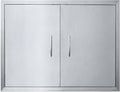 JIE JIN 30" W X 21" H Outdoor Kitchen Doors Double Doors Thickened 304 Brushed Stainless Steel BBQ Access Door BBQ Island Doors Outdoor Kitchen Accessories Door for Outdoor Kitchen BBQ Island