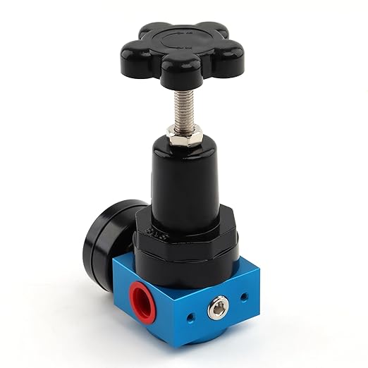 SNS Air Pressure Regulator Female Thread 1/2 NPT 0-500 PSI Adjustable, Bracket, with Gauge QTYH-N15