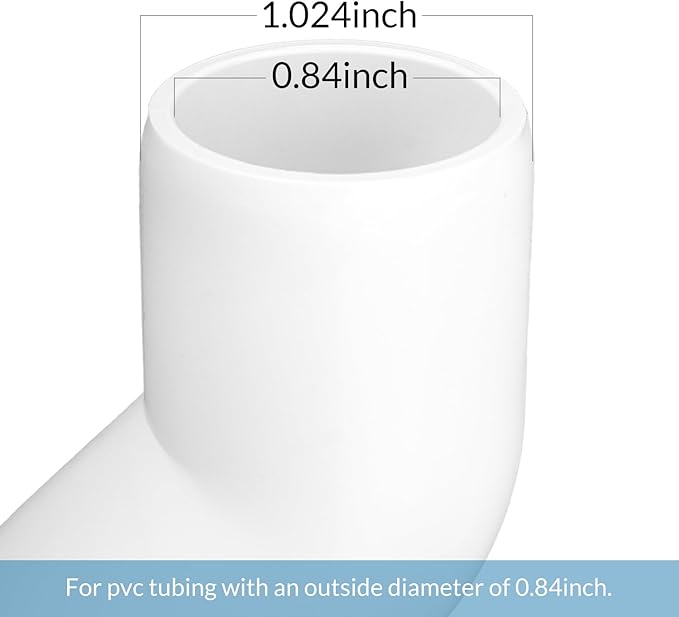 1/2" PVC Pipe Fittings, 45 Degree PVC Elbows, Furniture Grade, DIY Shelf Garden Support Structure Storage Frame, White (pack of 20)