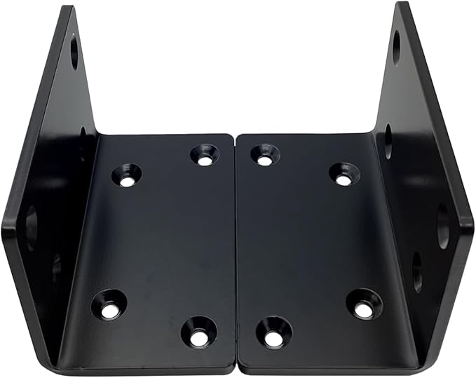 2 Pcs 5" Black Heavy Duty L Right Angle Steel Brackets,90 Degree Metal Corner Countertop Bracket,Countersunk Design Max Load 230LB for Timber Wood Furniture Shelves Support.Thickness 5mm