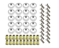 20-Piece Engine Dress up Kit: Aluminum Washers, Bolts & Rivet Nuts (Silver)