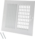 8 x 8 Inch [Duct Opening] Air Vent Covers for Wall or Ceiling - High Airflow 2 Way Steel Ventilation - Adjustable Wall/Ceiling Register, 9-3/4 Inch x 9-3/4 Inch [Overall Dimensions]