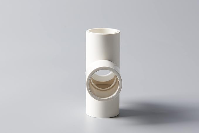 Rainbow Dream 2 Inch PVC Tee Pipe Fitting Adapter (Socket x Socket x Socket) - 3 Pack, White