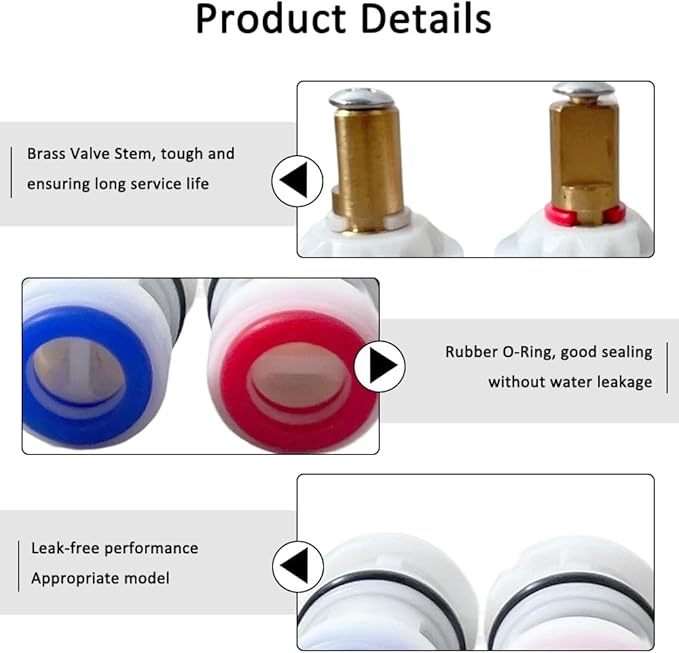 9608020 Ceramic Stem Disc Faucet Cartridge Replacement for Pfister 9608020 9608060 48/143/149 Series Valve Cartridge (Hot & Cold Pair)