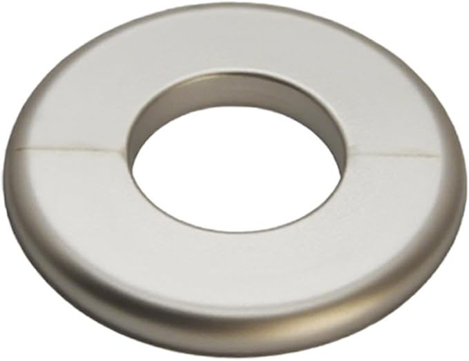 1 Piece Wall Split Flange, Self-Adhesive Escutcheon Plate for 28mm/1.1" Dia Pipe, ABS Round Plumbing Cover Plates for Bathroom Kitchen Toilet Faucet, Gold