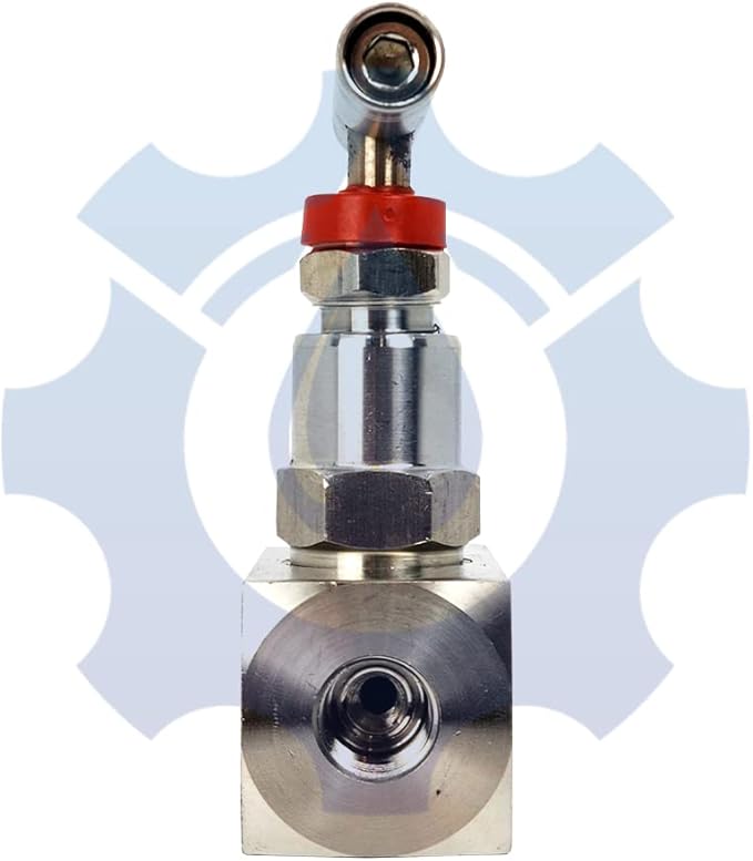 RFS Stainless Steel 316 Straight Needle Valve, 1/2" NPT Female Connection, up to 6000 PSI, 2 Port Heavy Duty Industrial Hydraulic Flow Control Valve for Piping Needs