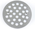 4-1/4 Inch Screw-in Round Floor Drain Cover Replacement Shower Drainer Grates (Chrome)