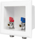 EFIELD Pre-Assembled Faucet Outlet Box, 1/2-Inch Sweat MIP with Installed 1/4-Turn Ball Valve for Hot & Cold Water Supply, Chrome Plate,(FC004)