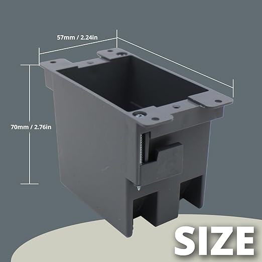 Old Work Electrical Box 1 Gang，PVC Electrical Junction Box for Switch，14 CU.in.Electrical Outlet Boxes Plastic Single (Pack of 6),for Home Improvement,ETL,Fire Rated for 2 Hours