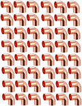 (50) EZ-FLUID 3/4" C X C LF Short Radius Copper 90 Degree Elbow Pressure Copper Fitting with Sweat Solder Connection for Residential,Commercial Plumbing