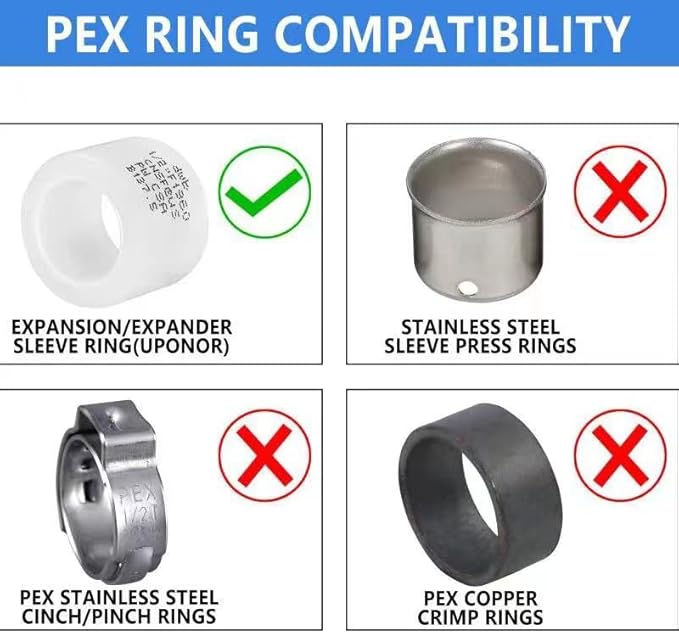 (Pack of 50) EFIELD Pex-A Expansion1/2"x 1/2" Female NPT Drop-ear Elbow Brass Fitting ONLY For Pex-A Tubing Connection, ASTM F1960,(PEX1960116-50PCS)