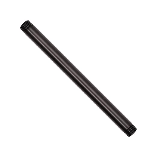 Naiture Brass Heavy Duty 1/2 NPT Connection Threaded Pipe Fitting Nipple, 24" Long, Oil Rubbed Bronze Finish