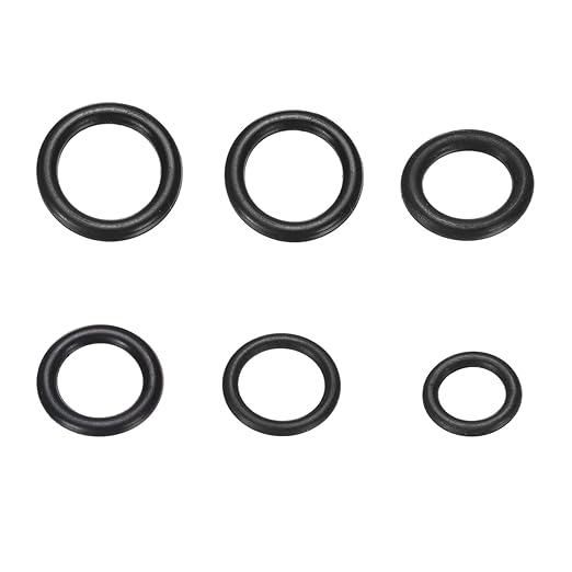 PATIKIL Nitrile Rubber O-Ring Assortment Kit, 60pcs Seal Gasket Set 6 Sizes Sealing NBR Gasket Washers for Car Repair Pressure Washer Plumbing Sealing Repair Air or Gas Connections