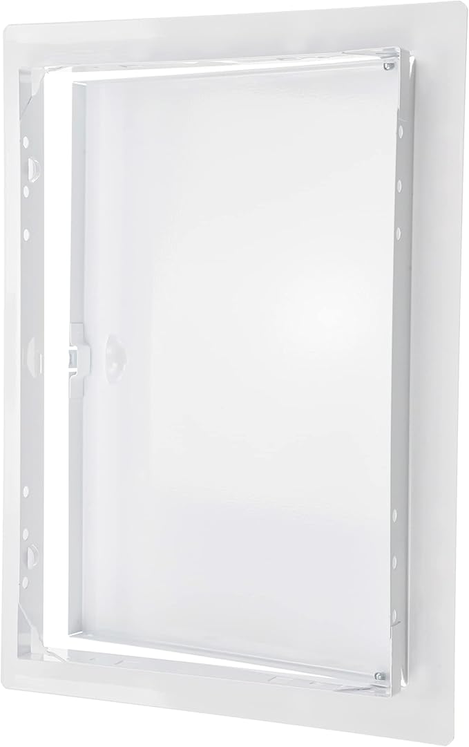 8" x 12" White Metal Access Panel. Service Shaft Door Panel. Plumbing, Electricity, Heating, Alarm Wall Access Panel for Drywall. Bathroom Services Access Hole Cover.