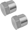 SDTC Tech 2-Pack Hex Head Pipe Plug Fittings 3/4" NPT Male Thread 304 Stainless Steel Socket Connector