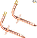 PEX-A Expansion Copper Stub Out Elbow with Wall Flange, 1/2" x 6" F1960 Certified - Lead-Free Plumbing Fittings for PEX-A Tubing (4 Pack)